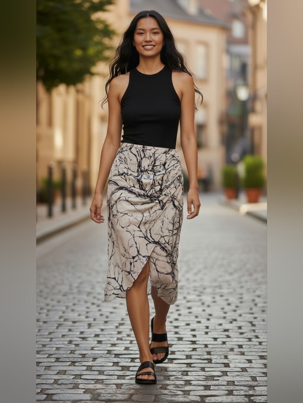 Haute Hippie Asymmetrical Silk Skirt - XS